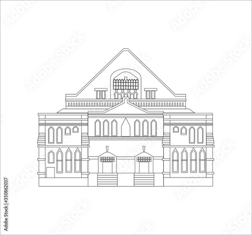illustration of ryman auditorium city nashville in usa photo
