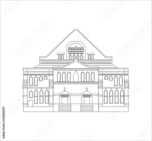 illustration of ryman auditorium city nashville in usa