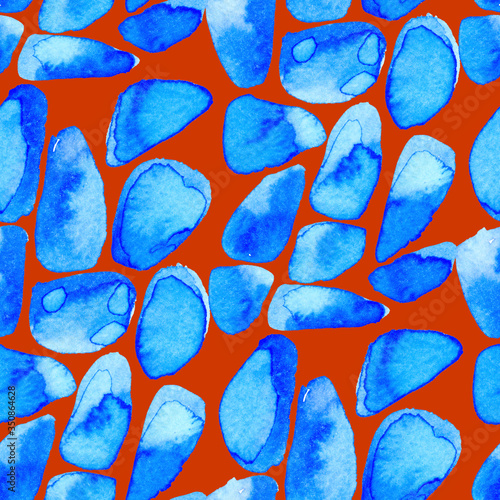 Cool red and blue watercolo...