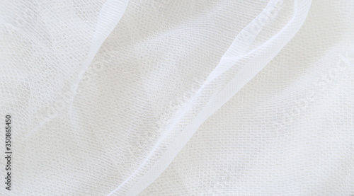  tulle fabric, white textile photo