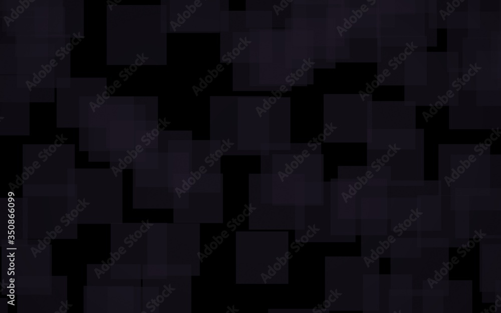 Black abstract background. Backdrop with grey squares. 3D illustration