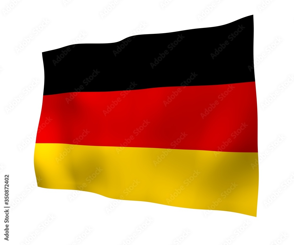 Flag of Germany. Wide format 3D illustration. State symbol of the Federal Republic of Germany. 3D rendering Flag of Germany. Wide format 3D illustration. State symbol of the Federal Republic of Germany. 3D rendering