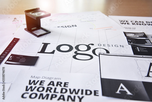 Corporate identity. Creative concept for website and mobile banner, internet marketing, social media and networking, branding, marketing material, presentation template.