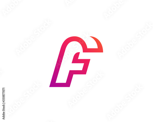 Letter F logo icon design template elements