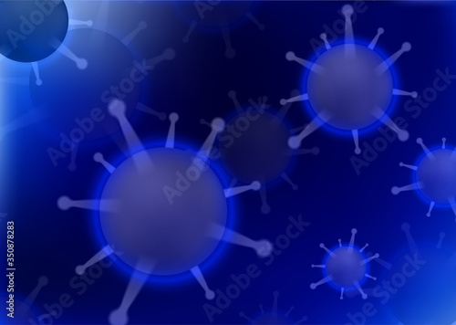 Coronavirus floating in cellular environment