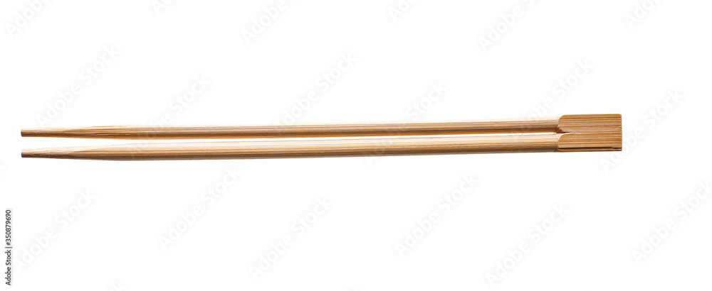 Disposable wooden chopsticks for japanese, chinese, korean or asian food isolated on white background. Disposable wooden chopsticks for japanese, chinese, korean or asian food isolated on white background.