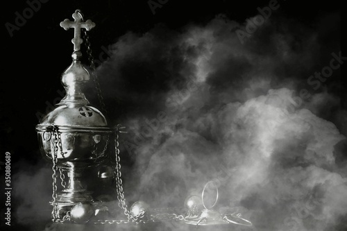 church censer, worship, incense, smoke