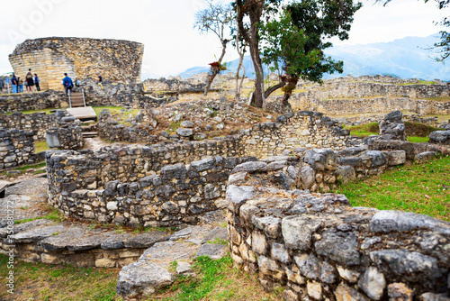 Kuélap or Cuélap is a walled settlement located in the mountains near the towns of María and Tingo, in the southern part of the region of Amazonas, Peru. It was built by the Chachapoyas culture photo