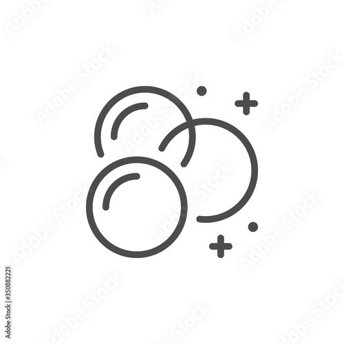 Bubbles and foam line outline icon