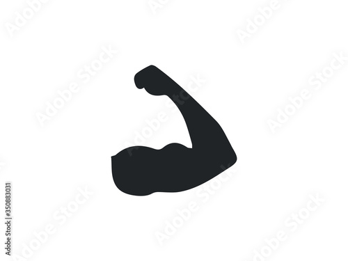 Biceps, muscle icon. Vector illustration, flat design.