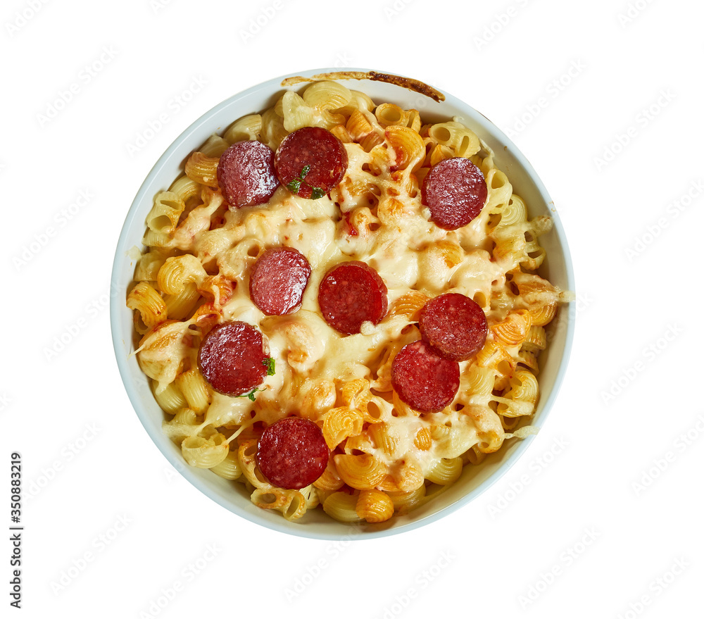 Sausage ragu spinach pasta bake Sausage ragu spinach pasta bake