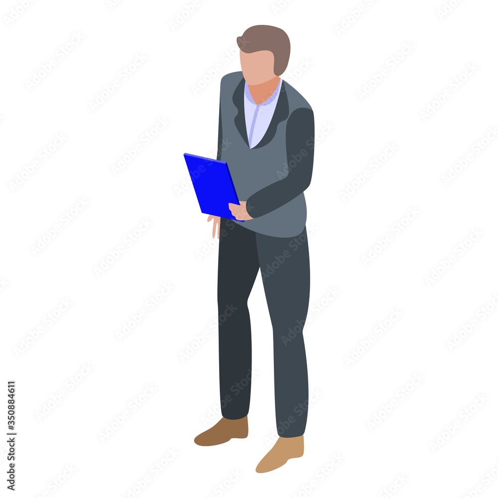 Ecologist man icon. Isometric of ecologist man vector icon for web design isolated on white background Ecologist man icon. Isometric of ecologist man vector icon for web design isolated on white background