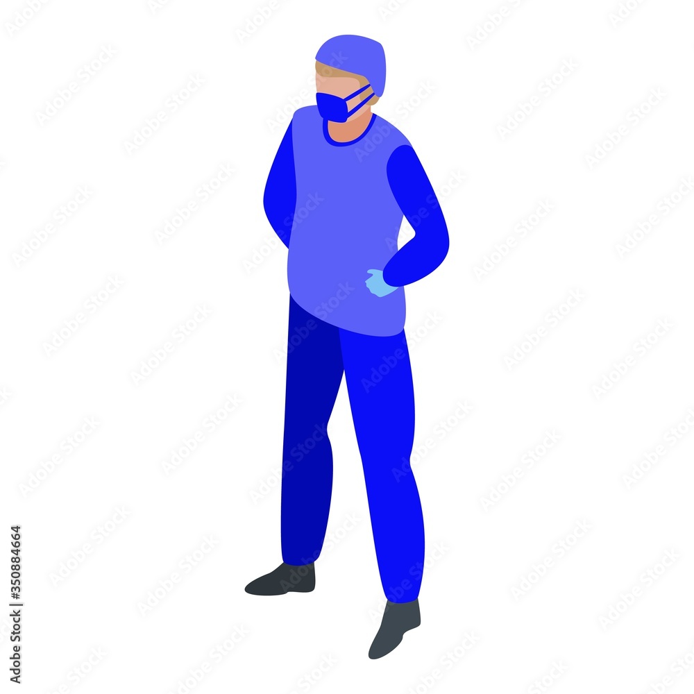 Equipped ecologist icon. Isometric of equipped ecologist vector icon for web design isolated on white background Equipped ecologist icon. Isometric of equipped ecologist vector icon for web design isolated on white background