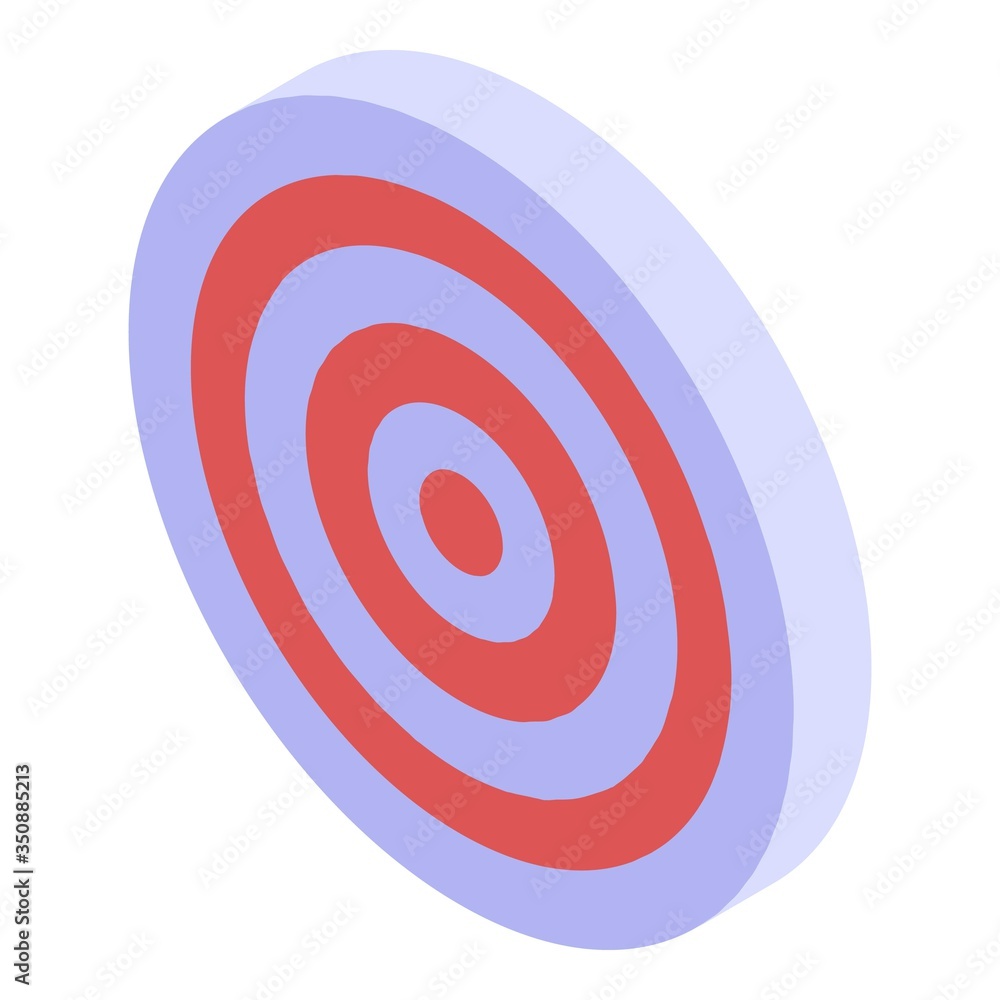 Target icon. Isometric of target vector icon for web design isolated on white background Target icon. Isometric of target vector icon for web design isolated on white background