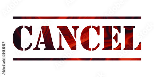 cancel Vector stamp. White isolated