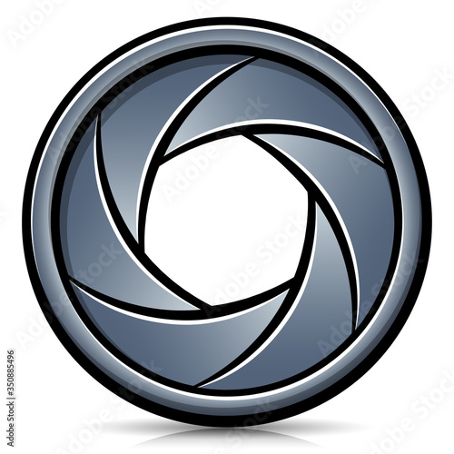 Vector camera lens cartoon isolated
