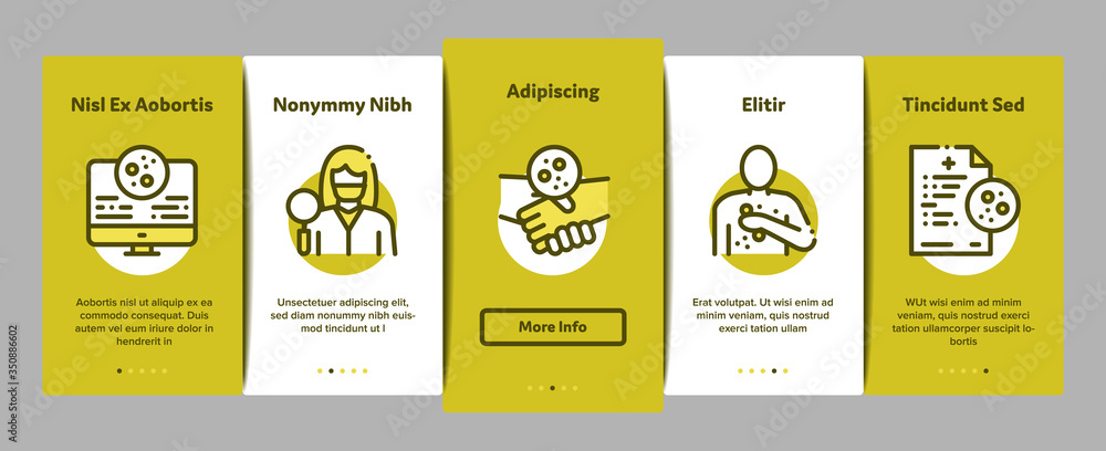 Dermatology Skin Care Onboarding Mobile App Page Screen Vector ...