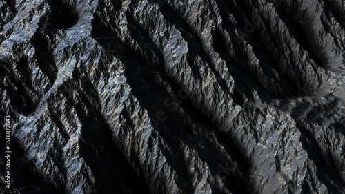 Abstract black rock texture and background, Rock texture,,3d rendering,conceptual image.
