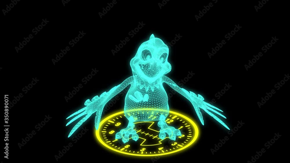 Holographic Smart 3D Parrot Character Fly down from sky and starts presenting your ideas or contents Holographic Smart 3D Parrot Character Fly down from sky and starts presenting your ideas or contents