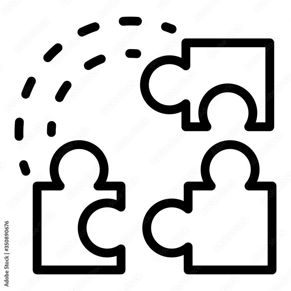 Sociology puzzle icon. Outline sociology puzzle vector icon for web design isolated on white background Sociology puzzle icon. Outline sociology puzzle vector icon for web design isolated on white background