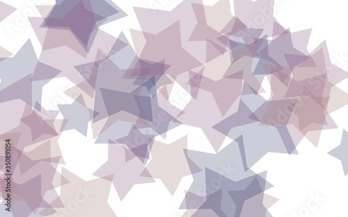Fototapeta Naklejka Na Ścianę i Meble -  Gray translucent stars on a white background. Gray tones. 3D illustration