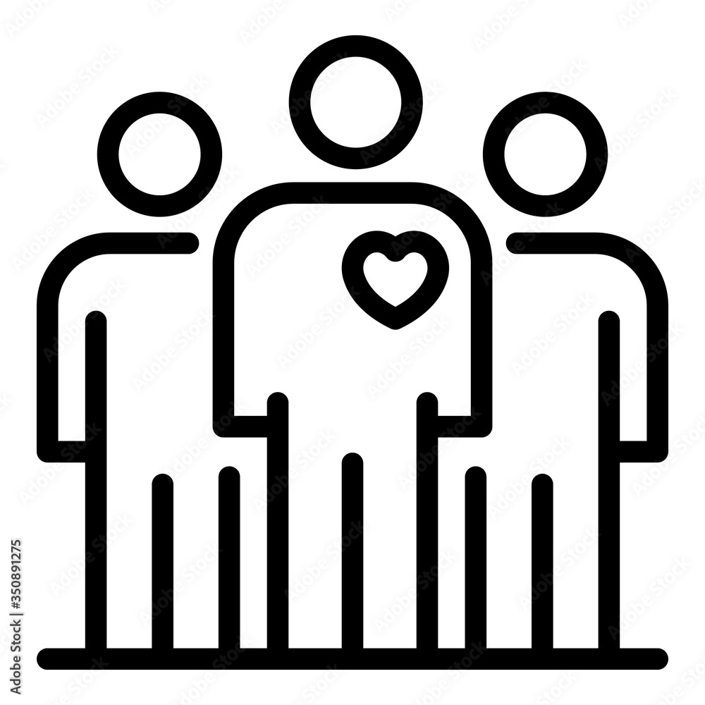 Sociology team icon. Outline sociology team vector icon for web design isolated on white background Sociology team icon. Outline sociology team vector icon for web design isolated on white background