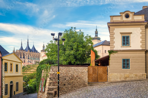 Historic houses in the center of Kutna Hora in the Czech Republic, Europe. photo