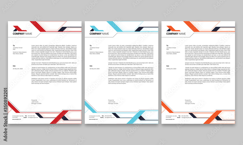 Company Letterhead Design Company Letterhead Design