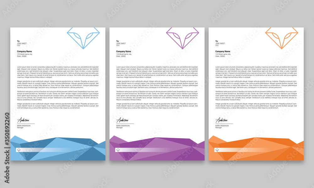 Abstract Letterhead Template