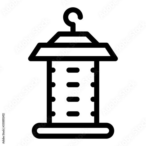 Modern bird feeder icon. Outline modern bird feeder vector icon for web design isolated on white background