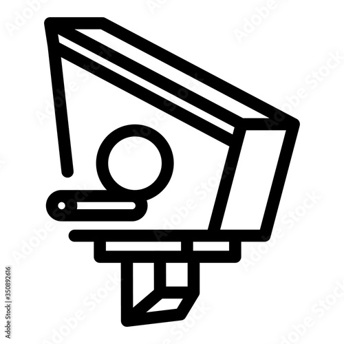 Bird house feeder icon. Outline bird house feeder vector icon for web design isolated on white background