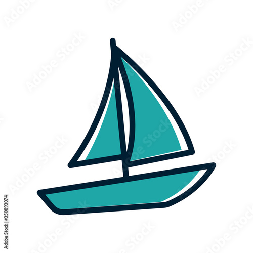 Sailing boat icon