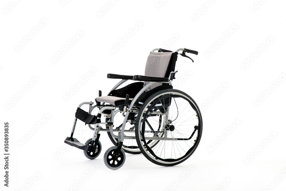 wheelchair isolated on white background, Wheelchair isolated under the white background