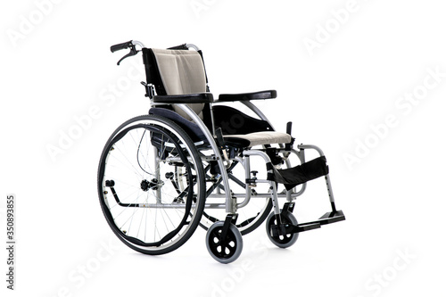 wheelchair isolated on white background, Wheelchair isolated under the white background