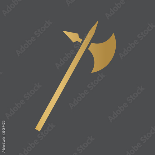 golden axe icon- vector illustration