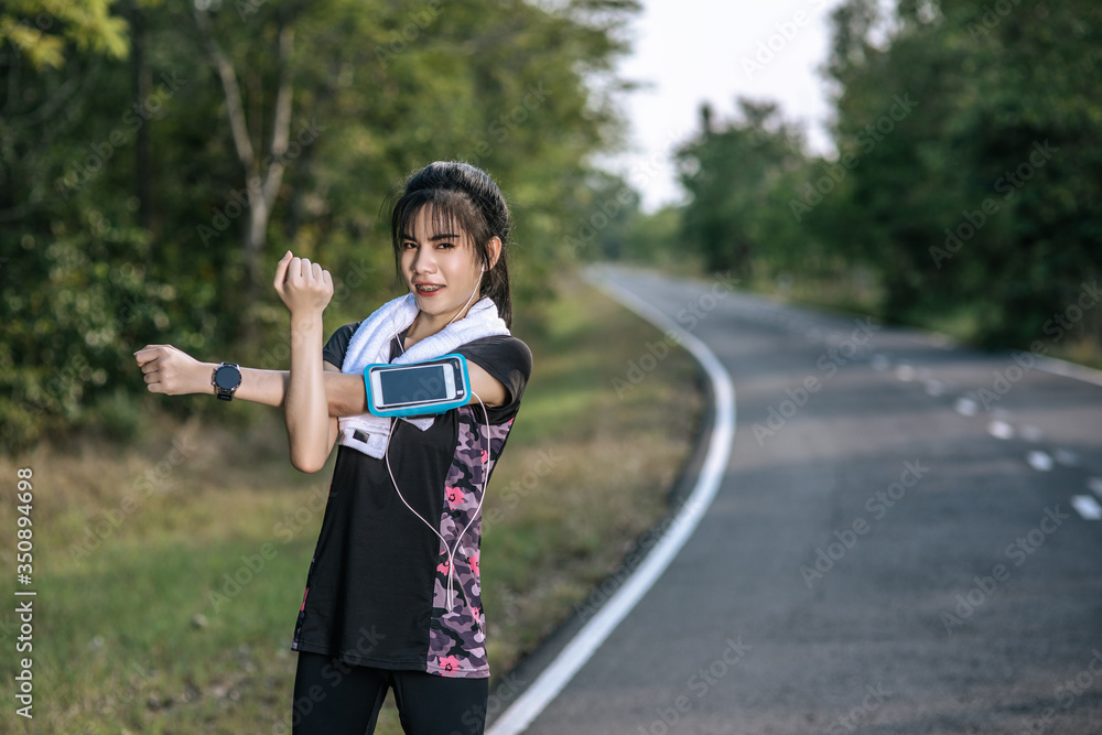 Women warm up before and after exercising.