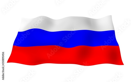 Free Download Waving flag of the Russian Federation. The National. State symbol of the Russia. 3D illustration - GFXLoad