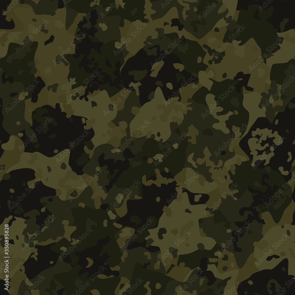 Fototapeta premium Camouflage seamless pattern background masking camo repeat print