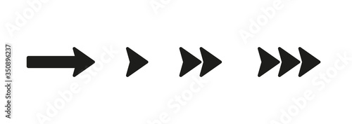 Flat vector arrow icon set for right, left, down and up direction pointer. Black rounded arrow sign for web cursor or button design. Navigation shape digital graphic collection. SET4