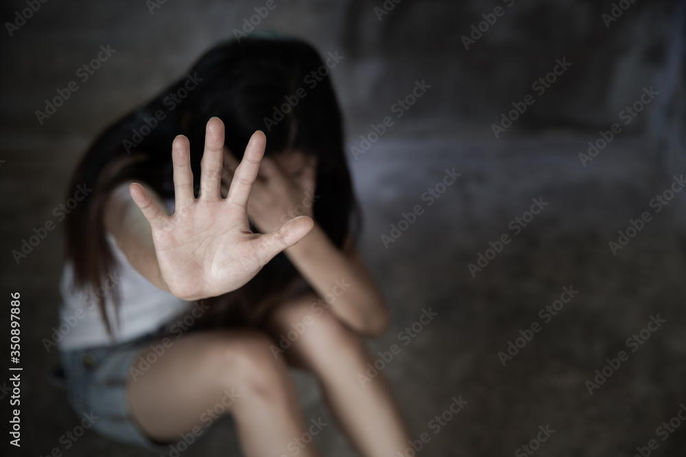 Women hand sign for stop abusing violence, Human Rights Day concept, human trafficking, Woman violence and abused concept, Sexual and rape. Women hand sign for stop abusing violence, Human Rights Day concept, human trafficking, Woman violence and abused concept, Sexual and rape.