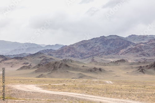 Mongolia landscape. Altai Tavan Bogd National Park in Bayar-Ulgii