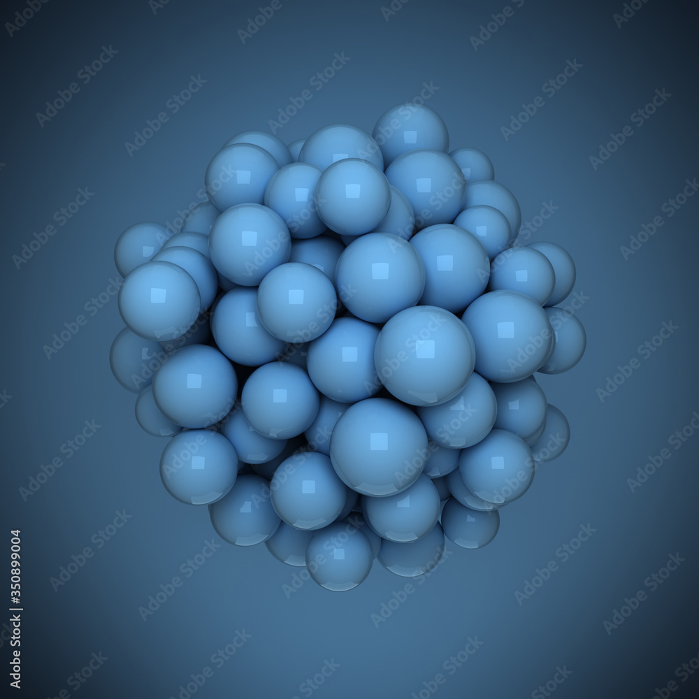 Abstract gray-blue background with spheres Abstract gray-blue background with spheres