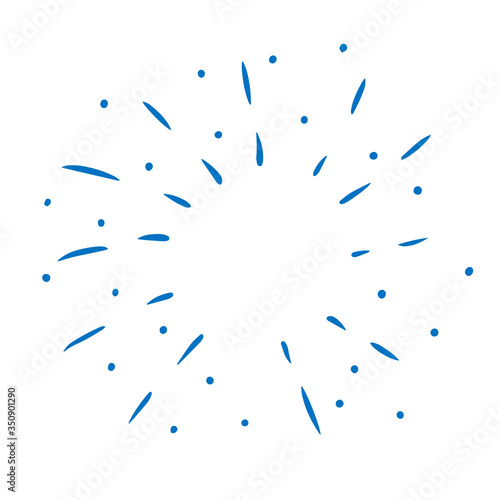 Doodle sketch salute on a white background with a place for an inscription.