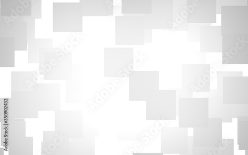 White abstract background. Misty backdrop with grey squares. 3D illustration