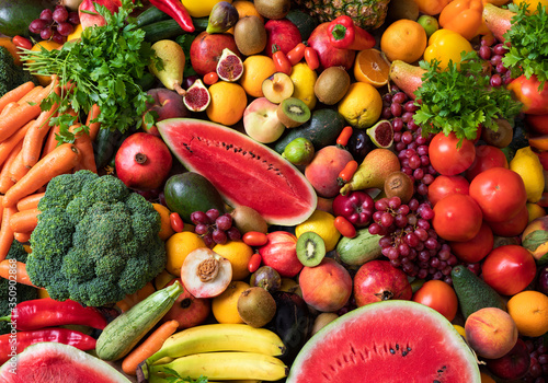 Fototapeta Naklejka Na Ścianę i Meble -  Variety of fruits and vegetables