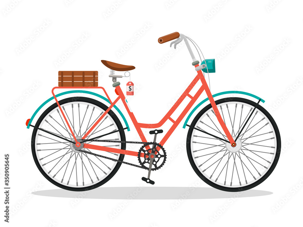 Bike Symbol. New Vector Bicycle Icon Isolated.