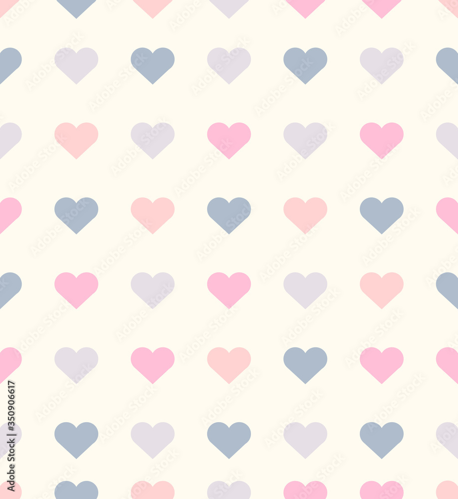 Romantic heart vector Seamless pattern