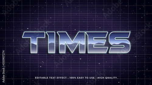 retro 80s text effect concept