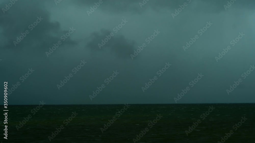 Cyclone or hurricane moving in closer from the ocean. Thunder storm clouds coming time lapse Cyclone or hurricane moving in closer from the ocean. Thunder storm clouds coming time lapse