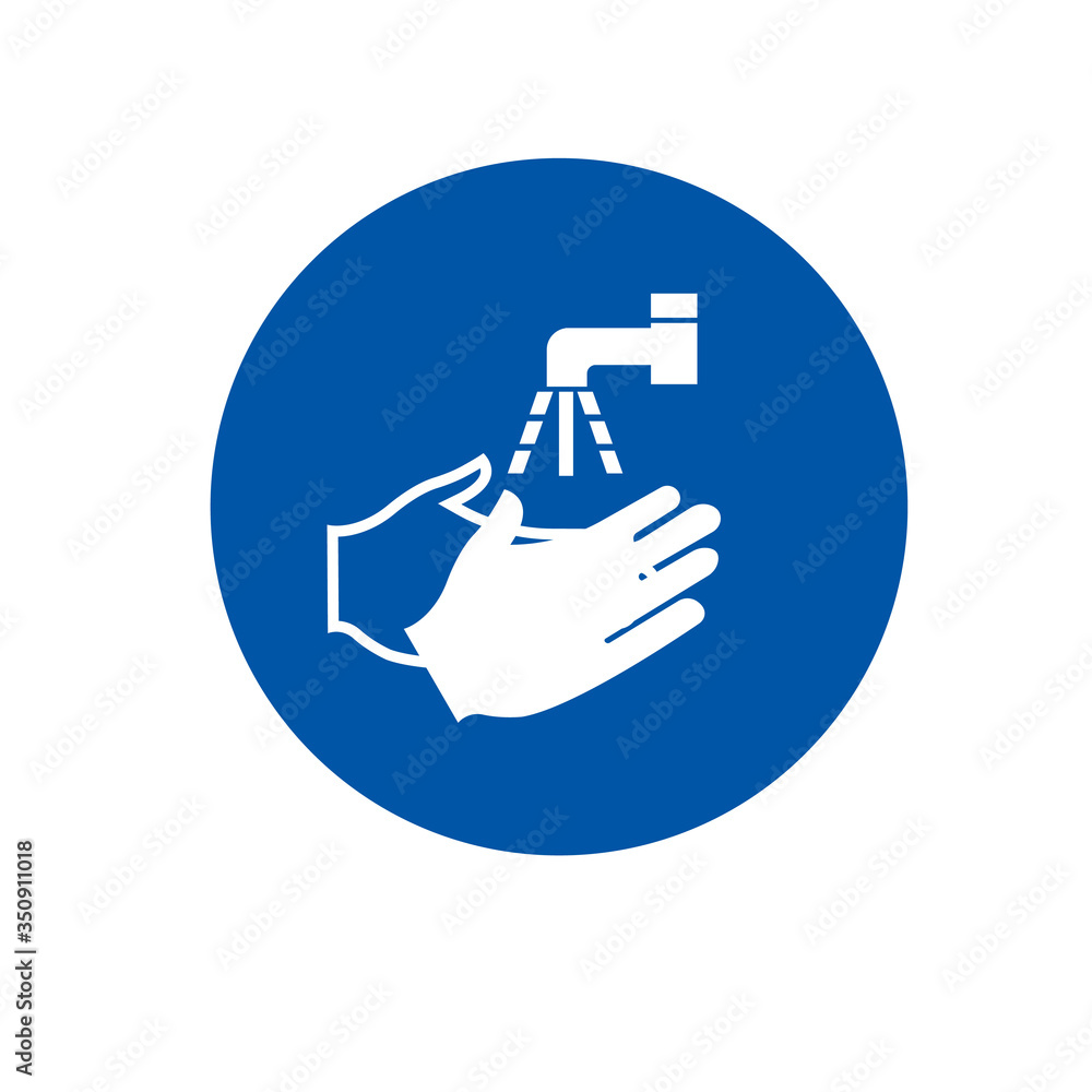 Wash Your Hand Symbol, Vector Illustration, Isolate White Background Icon. EPS10 Wash Your Hand Symbol, Vector Illustration, Isolate White Background Icon. EPS10